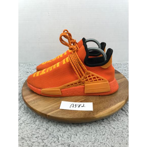 Adidas NMD Hu Pharrell Orange Casual Athletic Daily Sneakers Mens 6 GY0095 - Picture 1 of 14